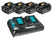 MAKITA Zestaw zasilający 18V 4x akumulator BL1850 5,0Ah + ładowarka DC18RD