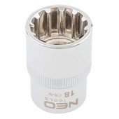 NEO Nasadka Spline 1/2" 18 mm 08-590