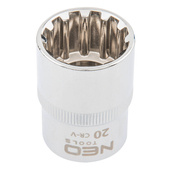 NEO Nasadka Spline 1/2" 20 mm 08-592