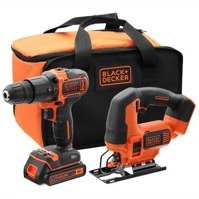 BLACK&DECKER Zestaw combo 18V wkrętarka wyrzynarka BCK22S1S