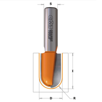 CMT Frez do korytek i czasz fi 12,7x50,8 mm S=6 R=6,35 Z2 RH 714.127.11