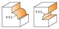 CMT Frez do listew dzielących szprosów fi 31,7x57 mm R6,35 Z2 RH 855.802.11