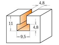 CMT Frez do otworów pod zamek fi 9,5x54 mm S=12 mm Z1 RH 950.501.11