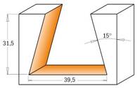 CMT Frez do połączeń jaskółczy ogon ARUNDA fi 39,5 M12X1 Z2 RH 664.395.11