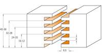 CMT Frez do połączeń palcowych i klinowych 47,6x97 mm S12,7 Z3 RH 800.616.11