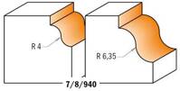 CMT Frez do profili rzymskich z łożyskiem fi 28,7 mm S=8 R=4 940.270.11