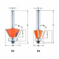 CMT Frez do ukosowania z łożyskiem fi 12,7 mm 6,35 mm 22° Z2 RH 809.022.11