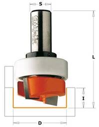 CMT Frez na czopy łączeniowe 16 mm trzpień 8 mm RH + łożysko Z2 901.160.11B