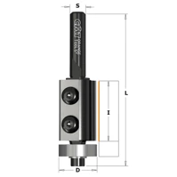 CMT Frez na płytki wymienne HM fi 16x75 mm Trzpień 8 mm RH Z2 657.161.11