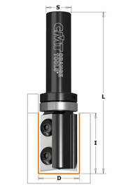 CMT Frez prosty na płytki wymienne 16x35 mm trzpień 8 mm RH 656.160.11