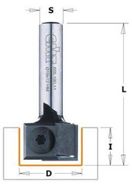 CMT Frez prosty na płytki wymienne 19 mm trzpień 8 mm RH Z2 655.190.11