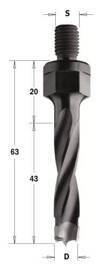 CMT WIERTŁO Z GWINTEM 10/43/63/M10 346.100.12