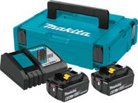 MAKITA 2x akumulator BL1860 6,0Ah + DC18RC zestaw 198116-4