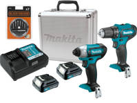 MAKITA DF333D + TD110D wkrętarka + zakrętarka 12V + bity 7 szt. CLX224X