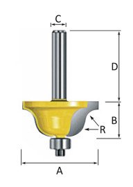 MAKITA Frez 34,9 Sima Roman trzpień 8 mm D-11558