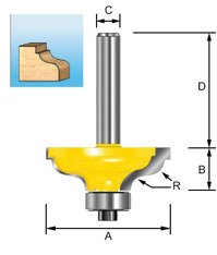 MAKITA Frez 41,28 profil Sima zaokr. 8 mm D-11592