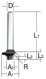 MAKITA Frez krawędziowy 21 mm trzpień 6 mm D-09444