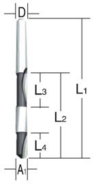 MAKITA Frez podwójny do oklein trzpień 6 mm D-09341