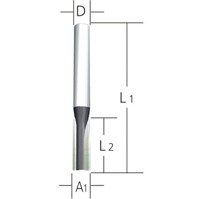 MAKITA Frez prosty 15 mm 2 rowki trzpień 8 mm D-10316