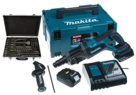 MAKITA Młotowiertarka SDS+ 18V 2x5,0Ah DHR241RTJ + zestaw wierteł dłut 17el