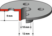 MAKITA Pierścień kopiujący frezarka 12 mm 164388-3