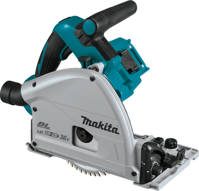 MAKITA Pilarka zagłębiarka 2x18V 2x5,0Ah DSP600ZJ + szyna 1,5m + DC18RD