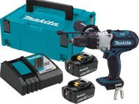 MAKITA Wiertarko-wkrętarka udarowa 18V 2x5,0Ah 3-biegowa DHP451RTJ