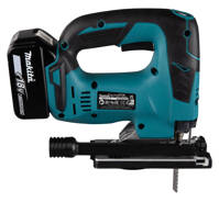 MAKITA Wyrzynarka aku 18V 2x5,0 Ah + zestaw brzeszczotów DJV182RTJ