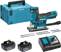 MAKITA Wyrzynarka z regulacją aku 18V 2x3,0 Ah + brzeszczoty DJV185RFJ