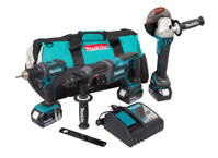 MAKITA Zestaw Combo 18V DDF482+DGA504+DHR241 + 3x aku 5,0Ah DLX3078TX1