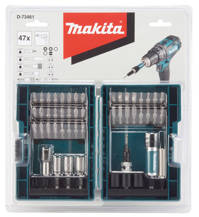 MAKITA Zestaw bitów i kluczy nasadek 47 szt. D-73461