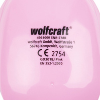 WOLFCRAFT Nauszniki dla dzieci, różowe Wolfcraft WF4961000