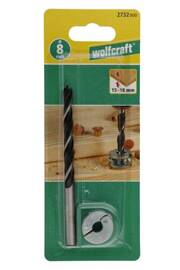 WOLFCRAFT Wiertło do drewna pod kołki 8 mm + ogranicznik WF2732000